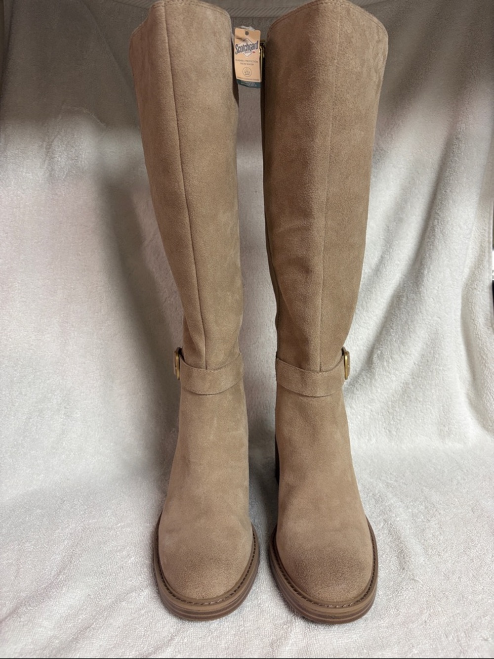 Vince Camuto Tall Suede Up to Knee Boots - Taupe